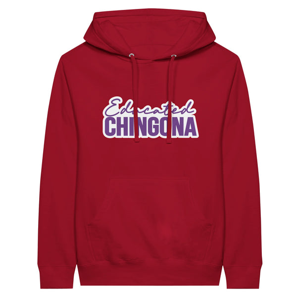 Educated Chingona - Empowering Memories Unleashed - Red - Pullover Hoodies