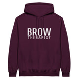 BROW THERAPIST - Define Beauty, Gift Self-Love - Maroon - Hoodies