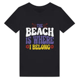 Seaside Serenity - The Beach Is Where I Belong - Black - Print Material