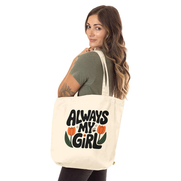 Always My Girl - Organic Cotton Tote Bag for Daughters - - Tote Bags