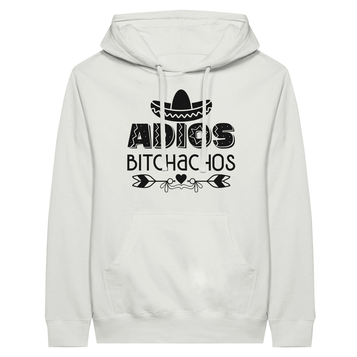 Adios Bitchachos Sombrero Heart - White - Hoodies