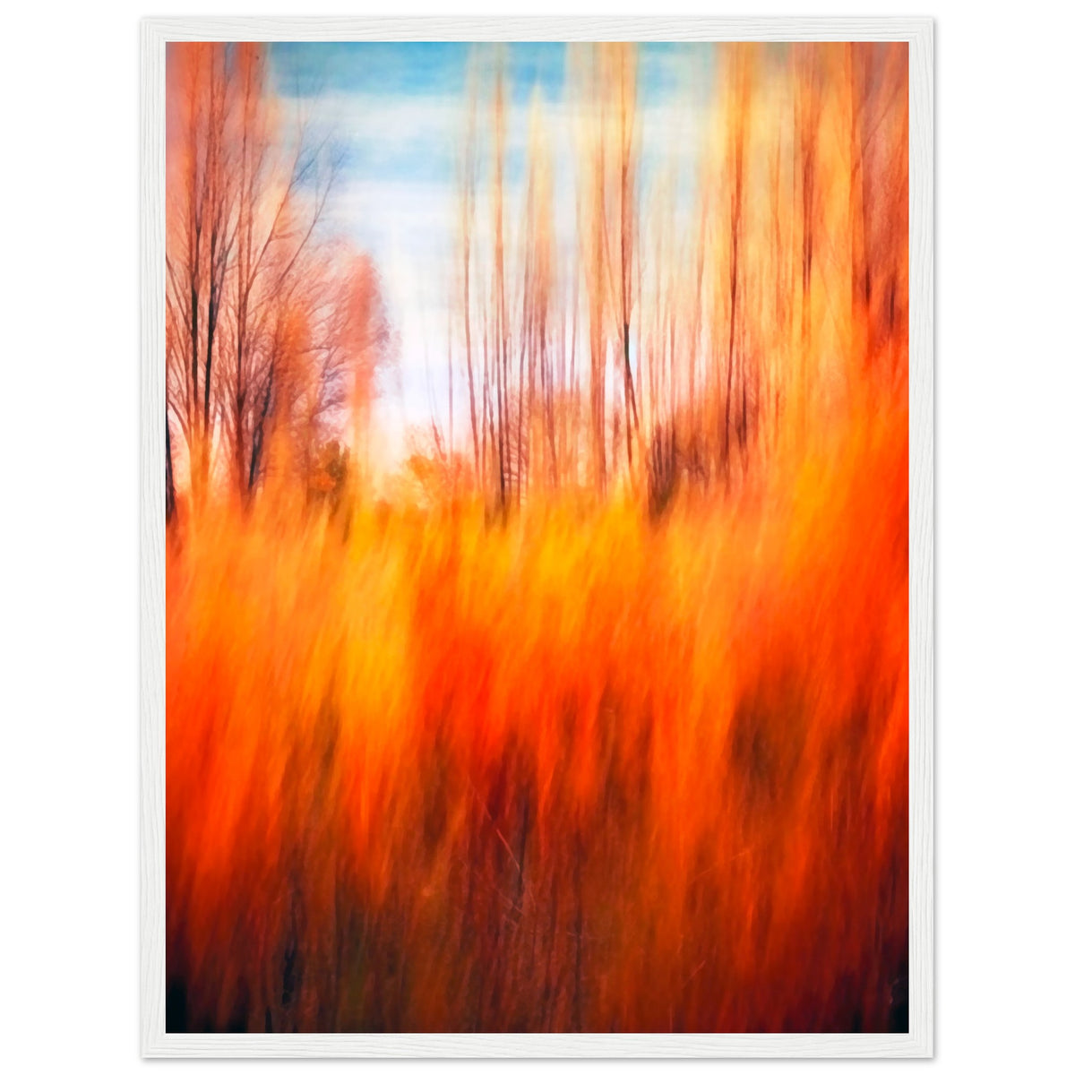 Autumn's Embrace - Framed Premium Poster - 45x60 cm 18x24″ White frame - Wooden Framed Posters