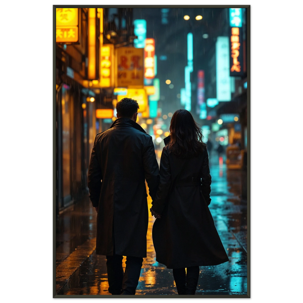 City Walks Together – Giftomory Framed Poster - - Metal Framed Posters