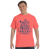 Dallas Skyline - Urban Elegance Captured - bright salmon - T-shirts