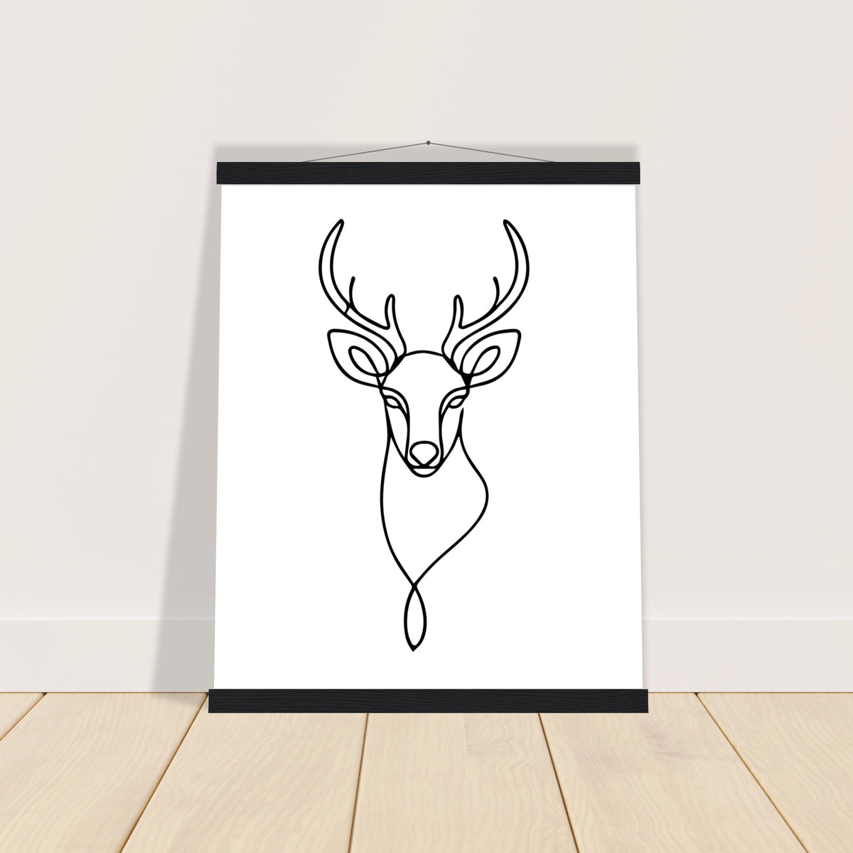 Graceful Lines - Deer Design for Contemporary Spaces - - Posters With Hanger