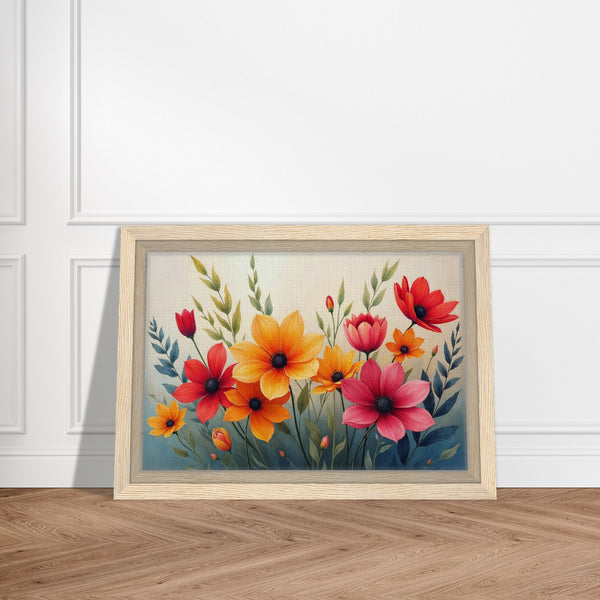 Radiant Garden - Vibrant Blooms for Every Space - Wood frame - Framed Posters