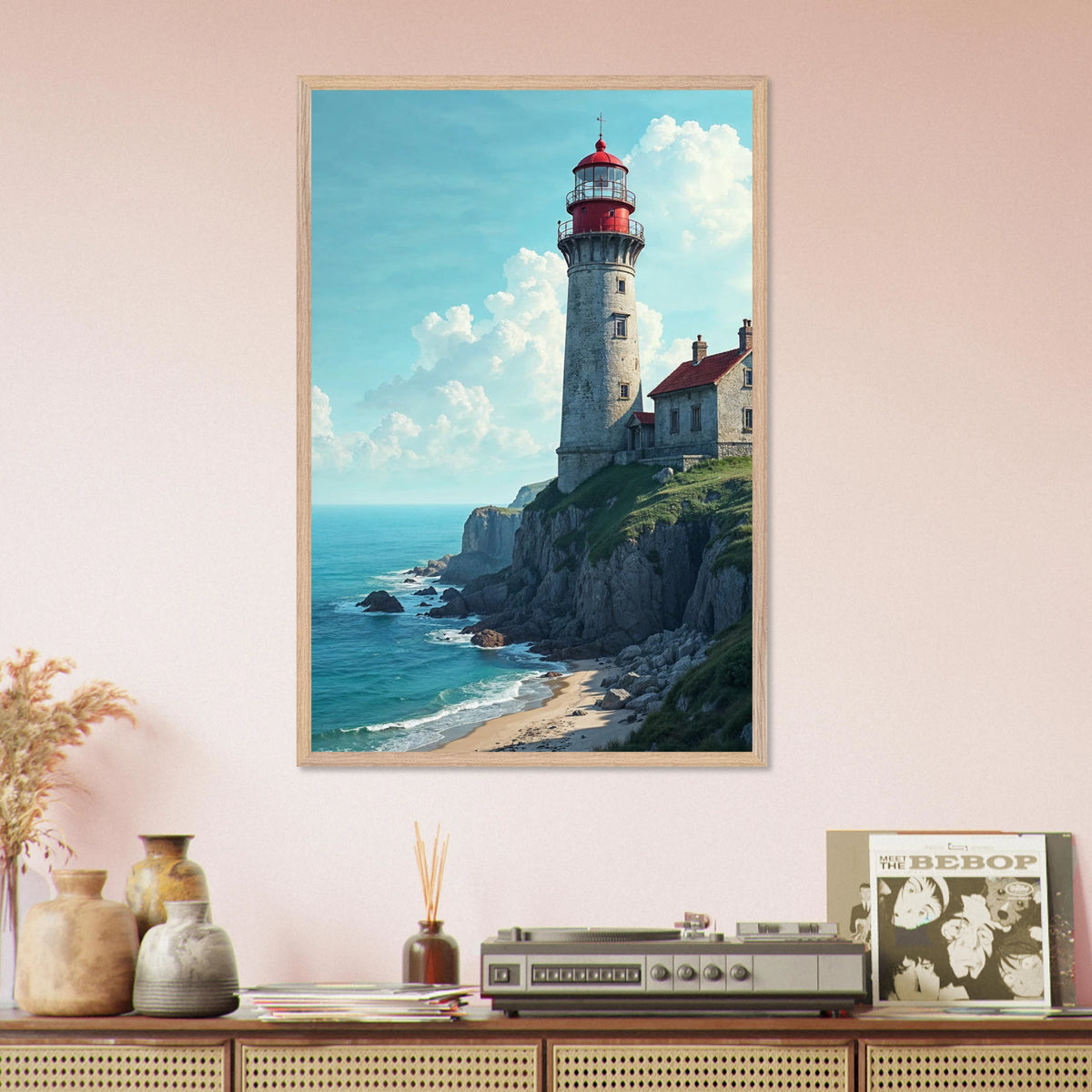 Guiding Light – Wooden Framed Poster - Wood frame - Wooden Framed Posters