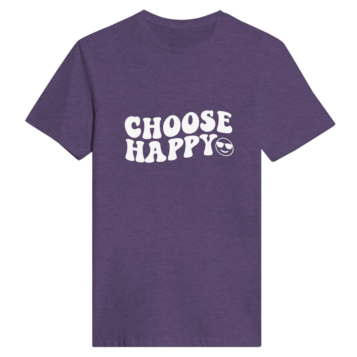 Spread Positivity - Choose Happy Vibes - Heather Purple - T-shirts