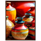 Heritage Hues - Framed Art Masterpiece - 60x80 cm 24x32″ Dark wood frame - Wooden Framed Posters