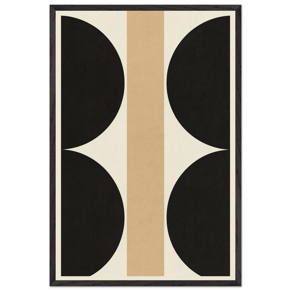 Modern Balance – Geometric Wooden Framed Poster Gift - Black frame - Wooden Framed Posters