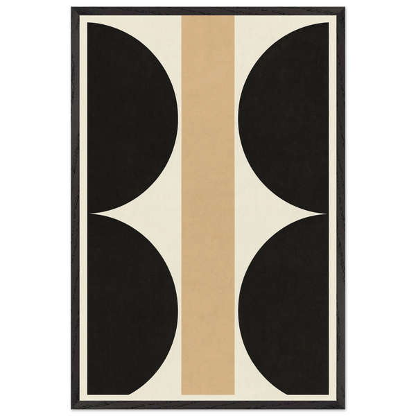 Modern Balance – Geometric Wooden Framed Poster Gift - Black frame - Wooden Framed Posters