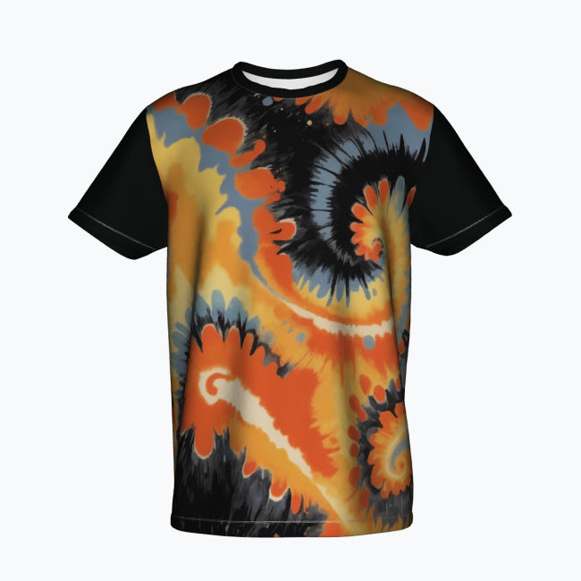 Volcanic Swirl - Bold Tie-Dye Men’s T-Shirt - - T-shirts