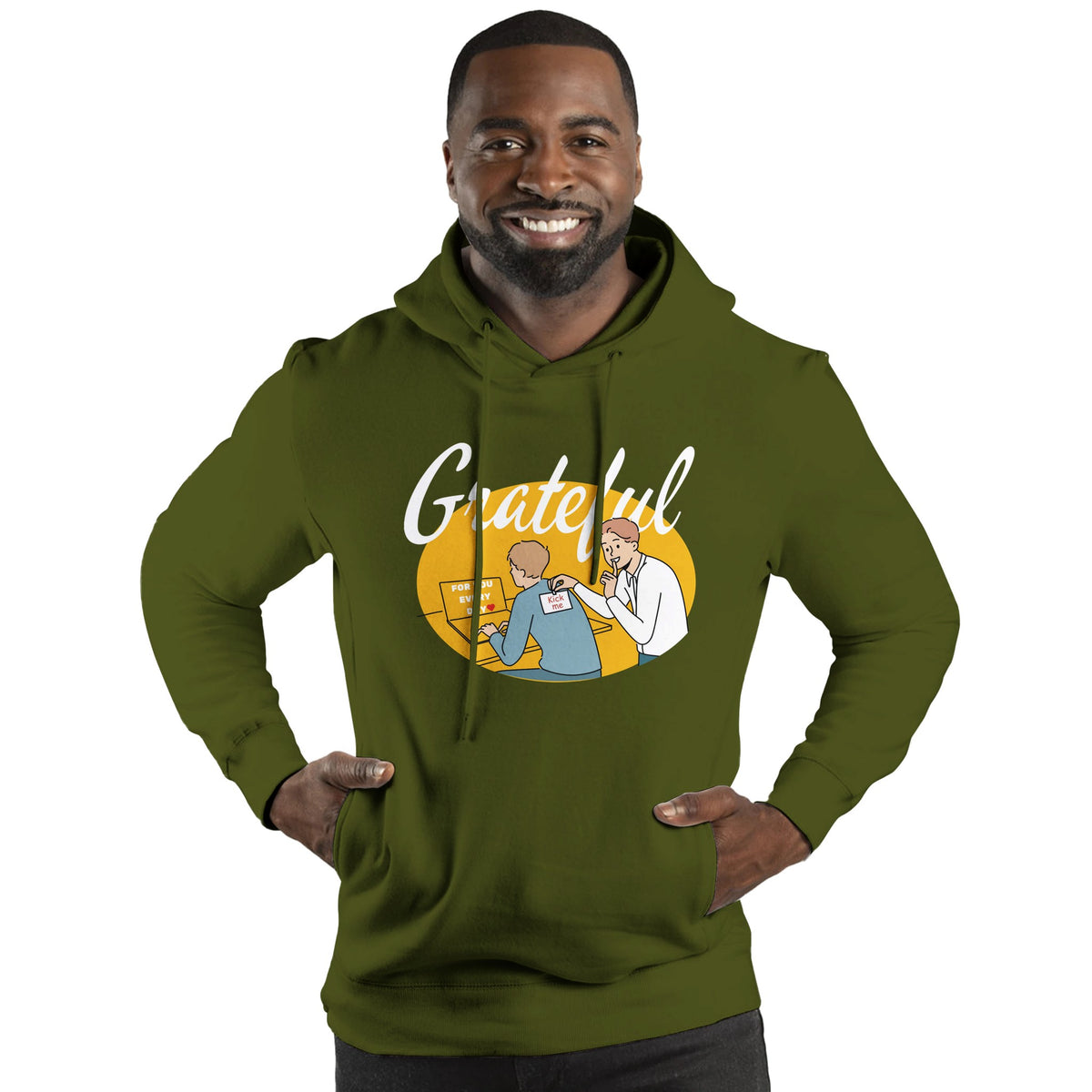 Laughter & Teamwork - The Perfect Colleague Gift - Army - Hoodies