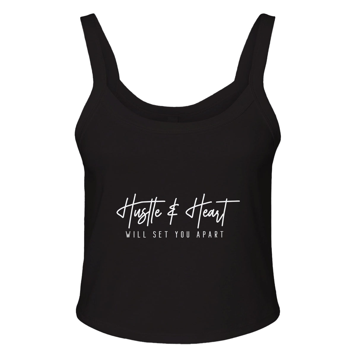 Hustle with Heart - Wear Your Motivation - solid blk blend - Print Material