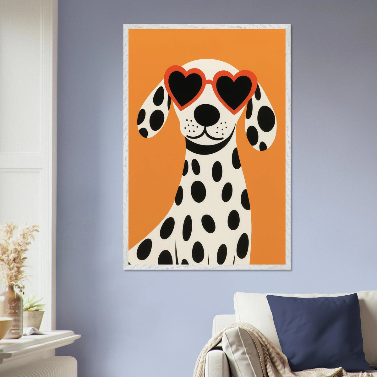 Cool Dalmatian Wooden Framed Poster – Dog Lover Gift - - Wooden Framed Posters