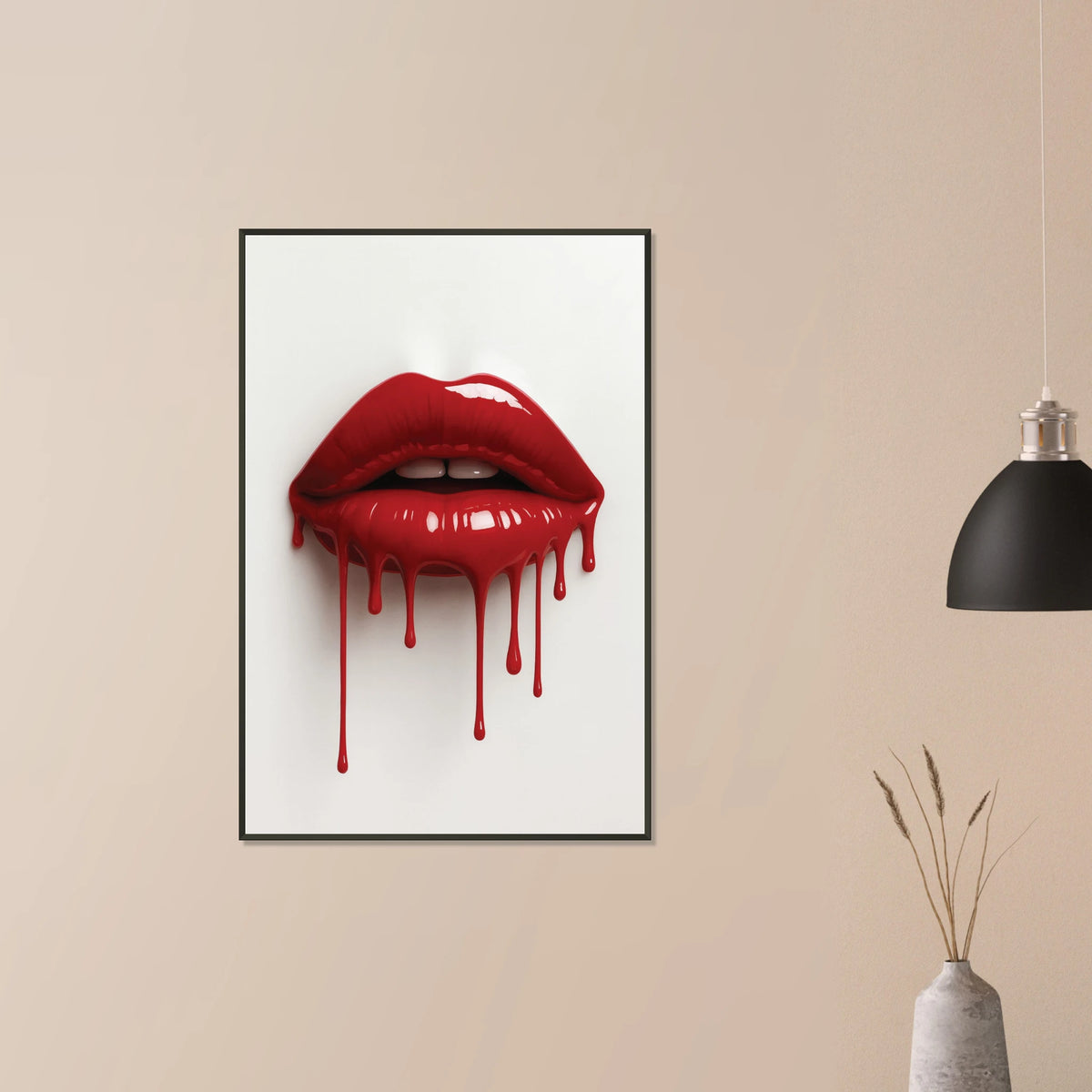 Crimson Desire – Modern Metal Framed Poster Gift - Default Title - Metal Framed Posters