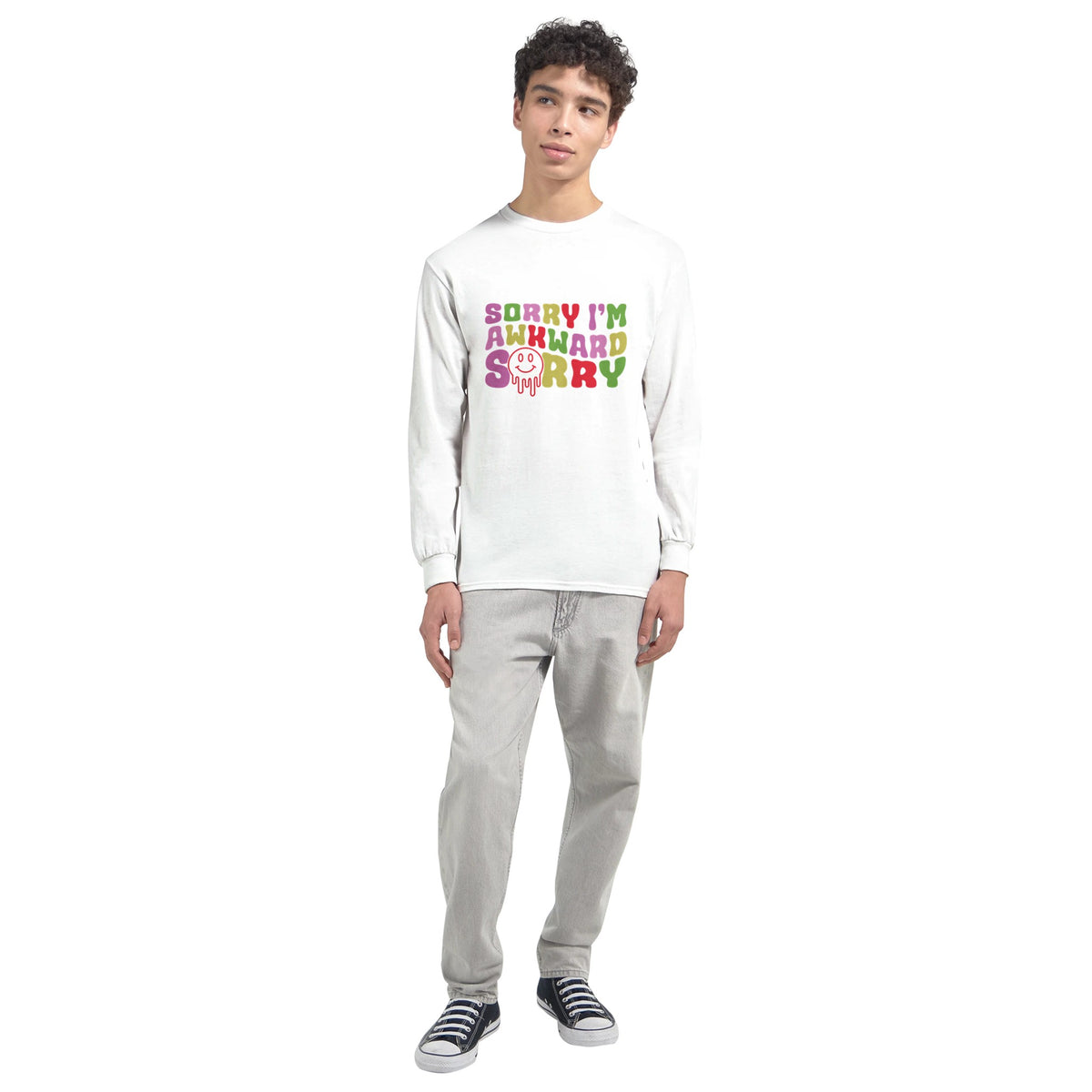 Awkward Charm - Flaunt Your Quirkiness in Style - - Long Sleeve T-shirts