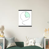 Serenity in Simplicity - Minimalist Face Art Poster - - Posters With Hanger