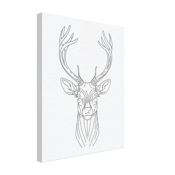 Graceful Stag - Minimalist Canvas Art - - Canvas Prints