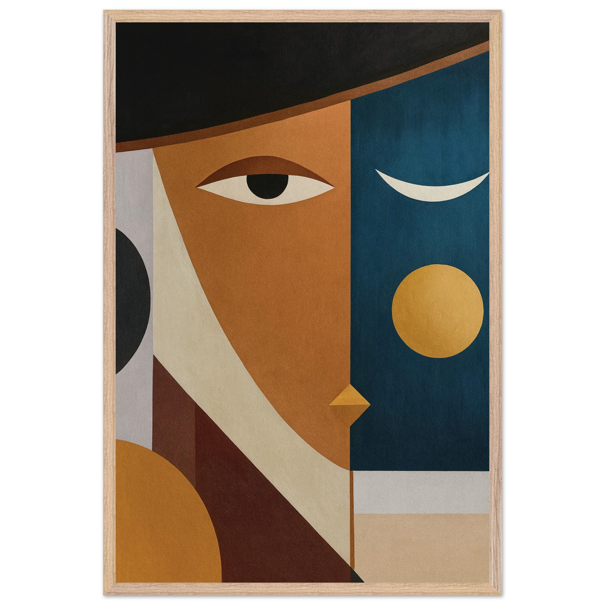 Modern Muse – Abstract Wooden Framed Poster Gift - Wood frame - Wooden Framed Posters