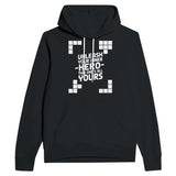 Pixelated Heart Hoodie – A Nostalgic Tribute for Game Lovers - Black - Hoodies