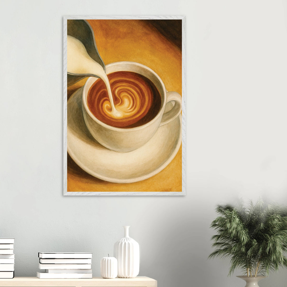 Wooden Framed Poster – Coffee Lovers Memory - - Wooden Framed Posters