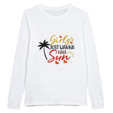 Radiate Joy - 'Girls Just Wanna Have Sun' Shirt - White - Sweatshirt