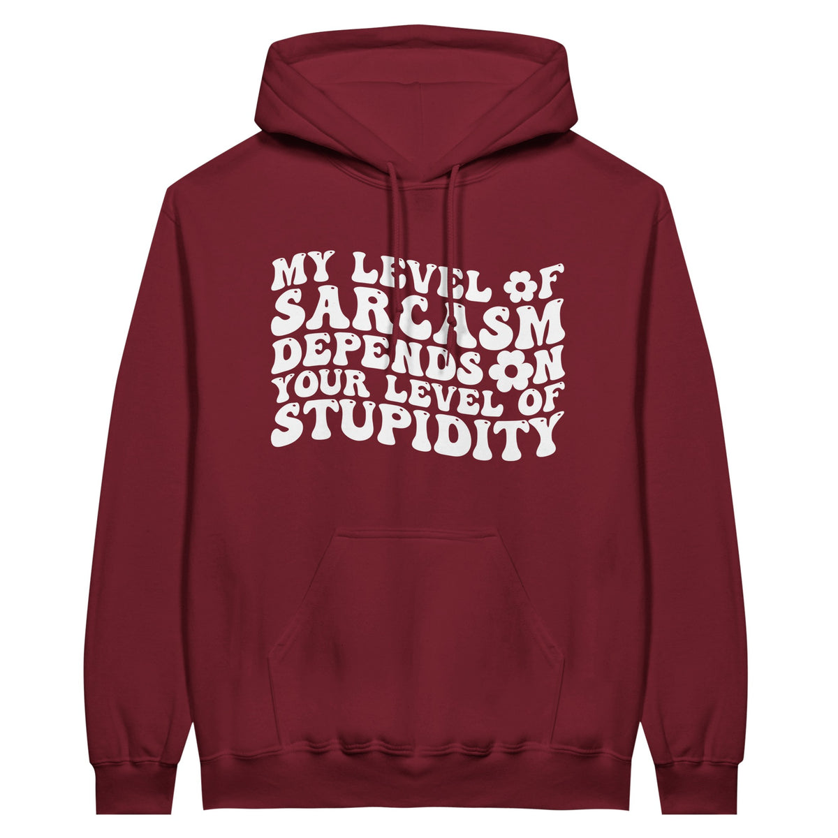 Classic Sarcasm Hoodie – Embrace Your Wit with Style - Garnet - Hoodies