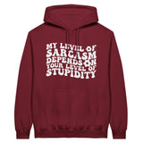 Classic Sarcasm Hoodie – Embrace Your Wit with Style - Garnet - Hoodies