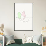 Fluttering Elegance - Minimalist Butterfly - - Metal Framed Posters