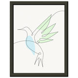 Whispering Wings - Modern Hummingbird Design - 15x20 cm 6x8″ - Metal Framed Posters