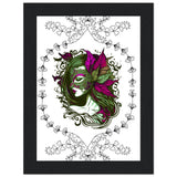 Masked Enchantment - Deluxe Framed Poster - 13x18 cm 5x7″ Black frame - Framed Posters