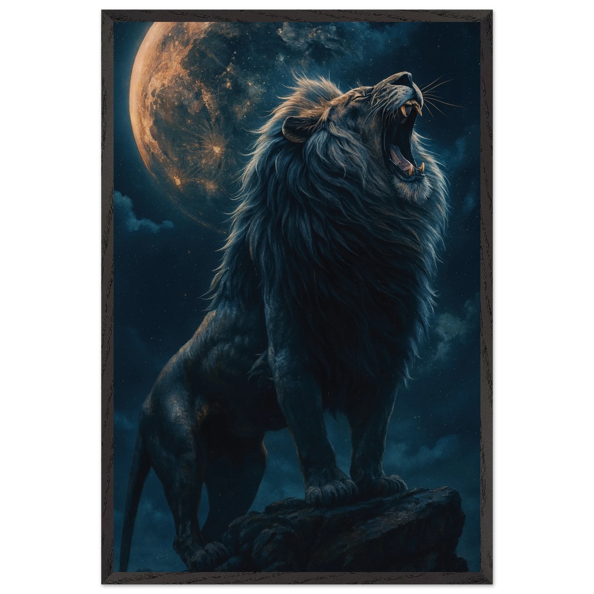 King of the Night – Wooden Framed Poster Gift - Black frame - Wooden Framed Posters