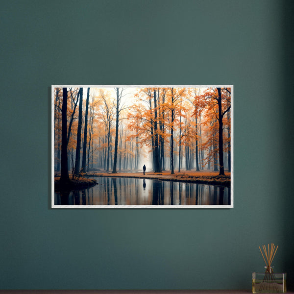 Into the Fog - A Mystical Journey Through Autumn - - Framed Posters