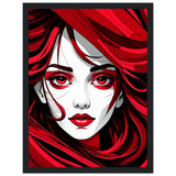 Red Passion - Art That Speaks - 30x40 cm 12x16″ Black frame - Framed Poster