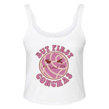 Concha Lover's Delight - But First, Conchas - solid wht blend - Tank Tops