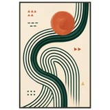 Sun & Rhythm – Modern Metal Framed Poster Gift Art - - Metal Framed Posters