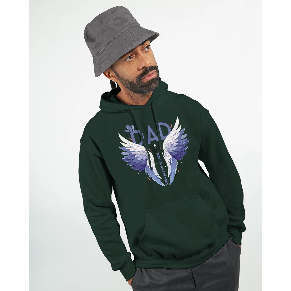 Soaring High - Celebrating Fatherhood - Forest Green - Hoodies