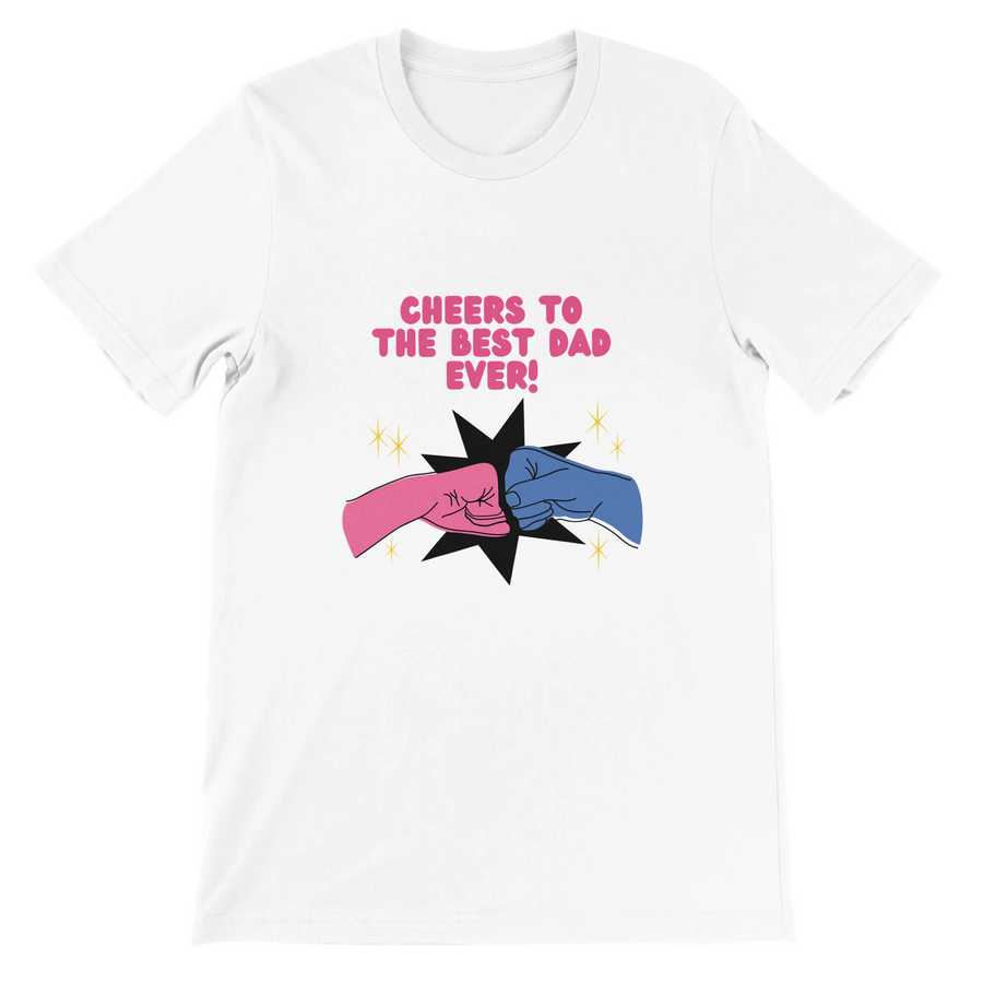 Celebrating Dad – Bella + Canvas Tee - White - T-Shirt
