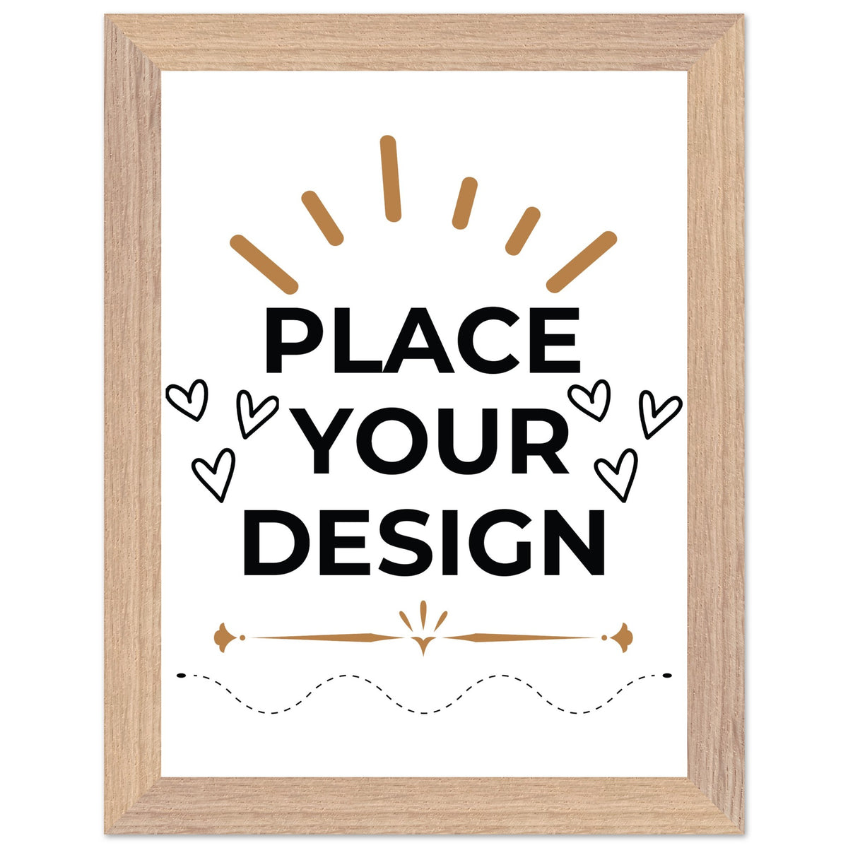 Ready-to-Hang Luxury - Premium Customizable Wooden Framed Poster - 15x20 cm 6x8″ Wood frame - Wooden Framed Posters