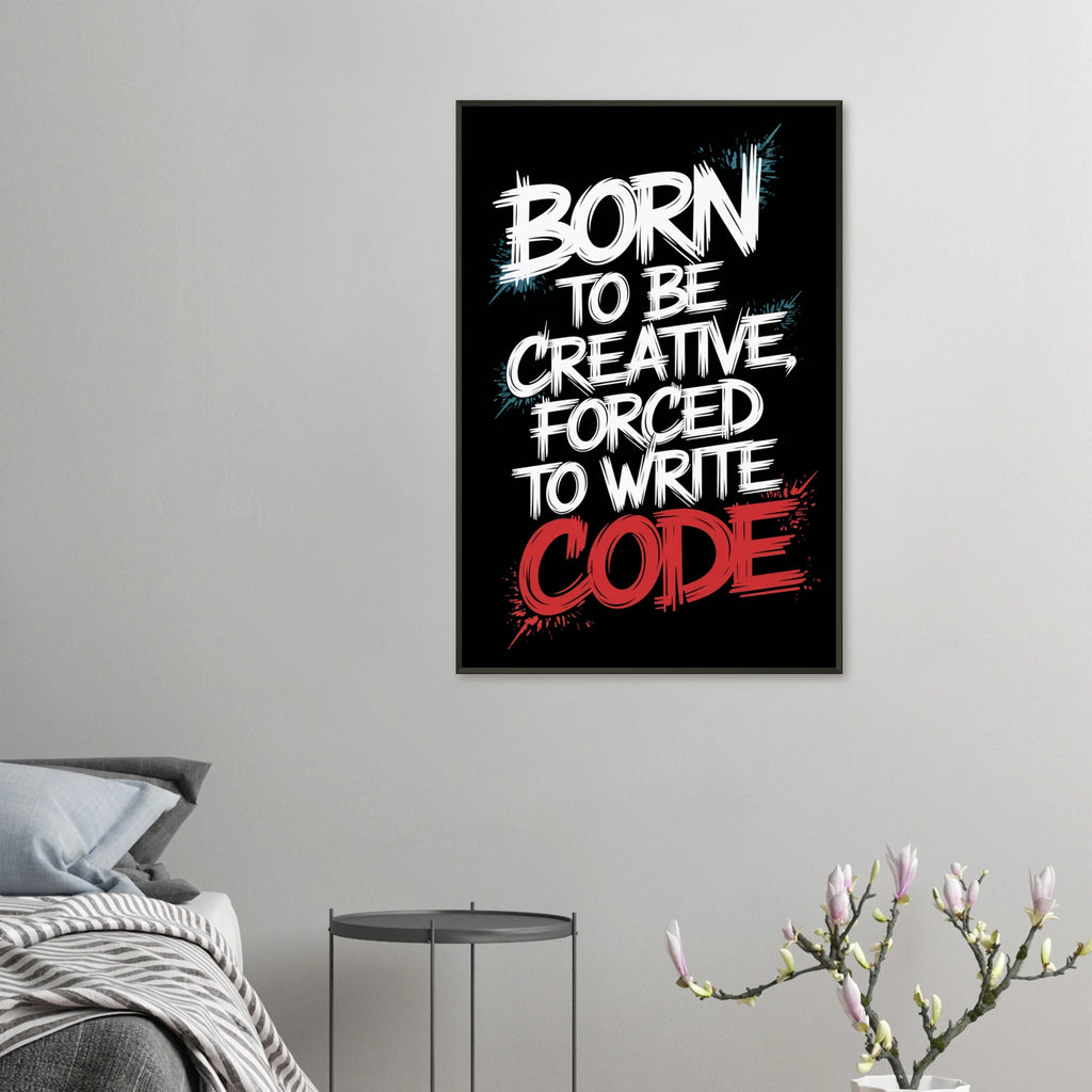 Code Warrior Memory Art - Forged in Creativity - 60x90 cm 24x36″ - Metal Framed Posters