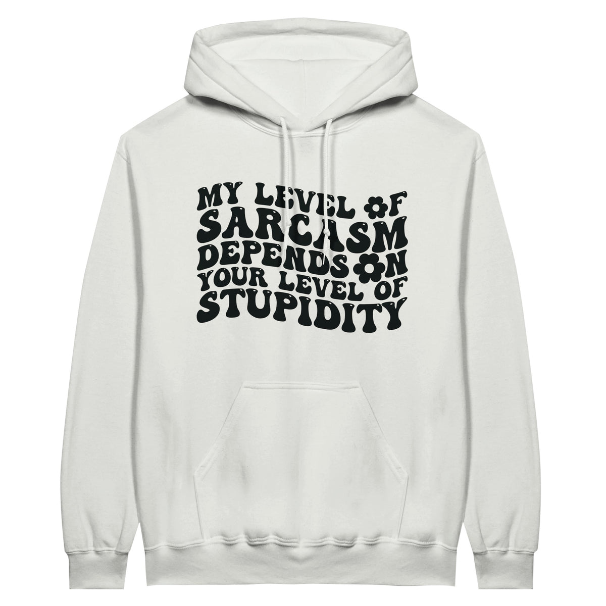 Classic Sarcasm Hoodie – Embrace Your Wit with Style - White - Hoodies