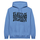 Classic Sarcasm Hoodie – Embrace Your Wit with Style - Carolina Blue - Hoodies