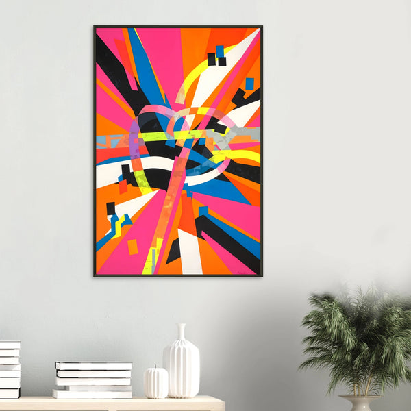 Heartburst Graffiti – Metal Framed Poster - - Metal Framed Posters