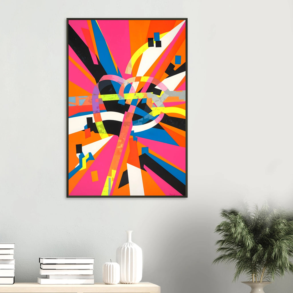 Heartburst Graffiti – Metal Framed Poster - - Metal Framed Posters