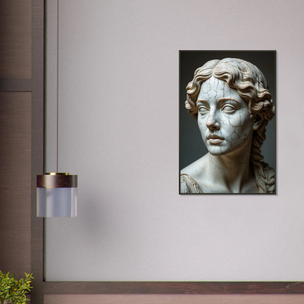 Cracked Elegance Poster for Art Lovers - Default Title - Metal Framed Posters