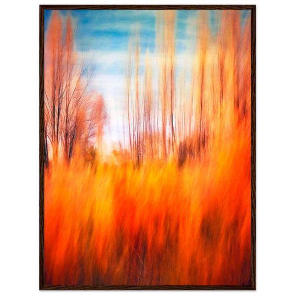 Autumn's Embrace - Framed Premium Poster - 60x80 cm 24x32″ Dark wood frame - Wooden Framed Posters