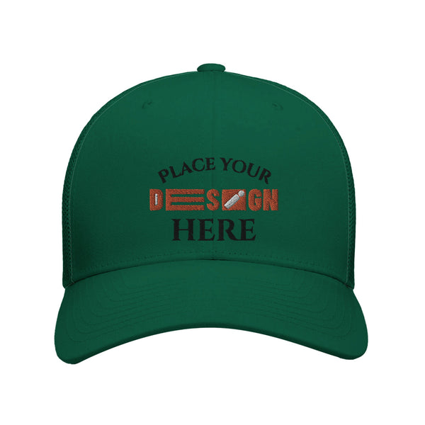 Adjustable Fit, Enduring Style - Retro Trucker Custmizable Cap - Evergreen - Caps