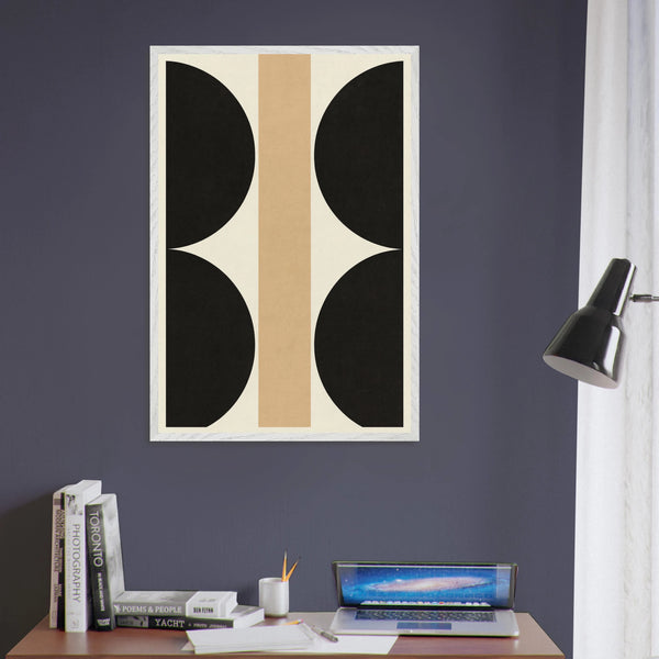 Modern Balance – Geometric Wooden Framed Poster Gift - - Wooden Framed Posters