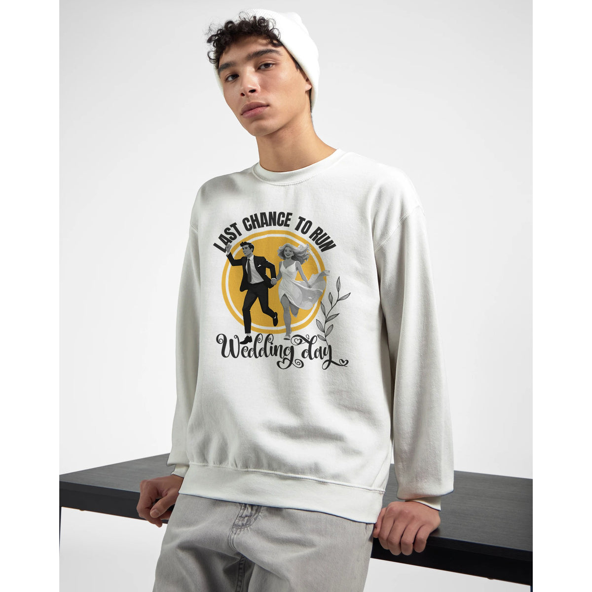 Runaway Bride & Groom Crewneck - White - Sweatshirts